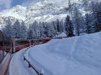 Fahrt mit dem Bernina-Express von Pontresina nach Ospizio Bernina...