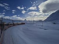 Fahrt mit dem Bernina-Express von Pontresina nach Ospizio Bernina...