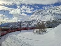 Fahrt mit dem Bernina-Express - von Alp Grüm ins Val di Poschiavo...