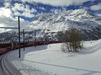 Fahrt mit dem Bernina-Express - von Alp Grüm ins Val di Poschiavo...