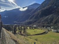 Fahrt mit dem Bernina-Express - Kreisviadukt von Brusio