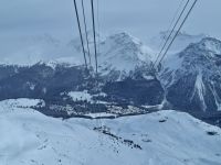 Arosa - Fahrt vom Weisshorn-Gipfel zur Mittelstation...