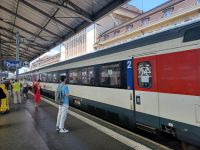 Einfahrt des Zuges nach Visp &ndash; &copy; Steffen Mucke (Eberhardt TRAVEL)