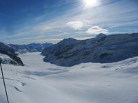 Ausflug auf das Jungfraujoch-Blick zum Aletschgletscher