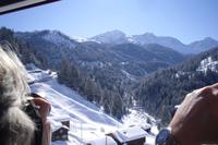 Fahrt mit dem Arosa-Express (Langwies-Brücke)