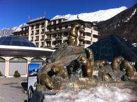 Murmeltierbrunnen in Zermatt