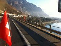 Rückfahrt von Broc nach Martigny (oberhalb des Genfer Sees)