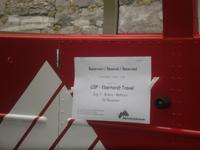 reservierter Wagen für unsere Gruppe