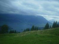 Ausblicke aus der Rigi-Bahn auf dem Weg nach Vitznau