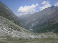 Rückblick in das Saas-Tal