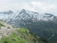 Fahrt über den Grimselpaß - Blick zur Furka-Paßstraße
