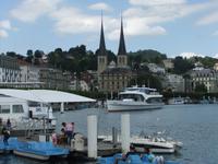 Blick zur Hofkirche in Luzern