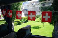 Nationalfeiertag - unser Bus festlich geschmückt ...