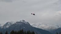 Riederalp - ein Helikopter landet