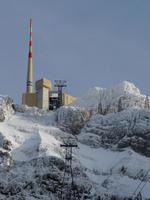 und ganz klar ist der Säntis bei schönem Wetter