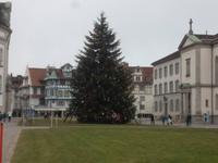 Und hier ist der Klosterplatz mit dem schönen Weihnachtsbaum