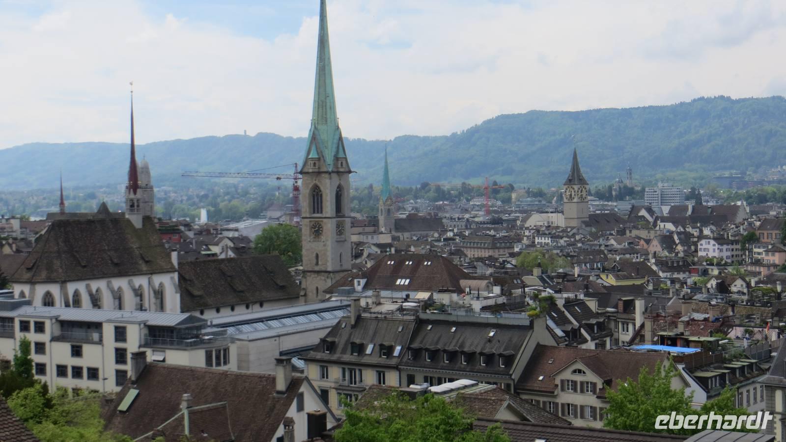 0164 Zürich - Blick über die Stadt