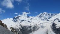 179 Ausflug nach Zermatt - Fahrt mit der Gornergratbahn - Monte Rosa Gruppe - Duforspitze