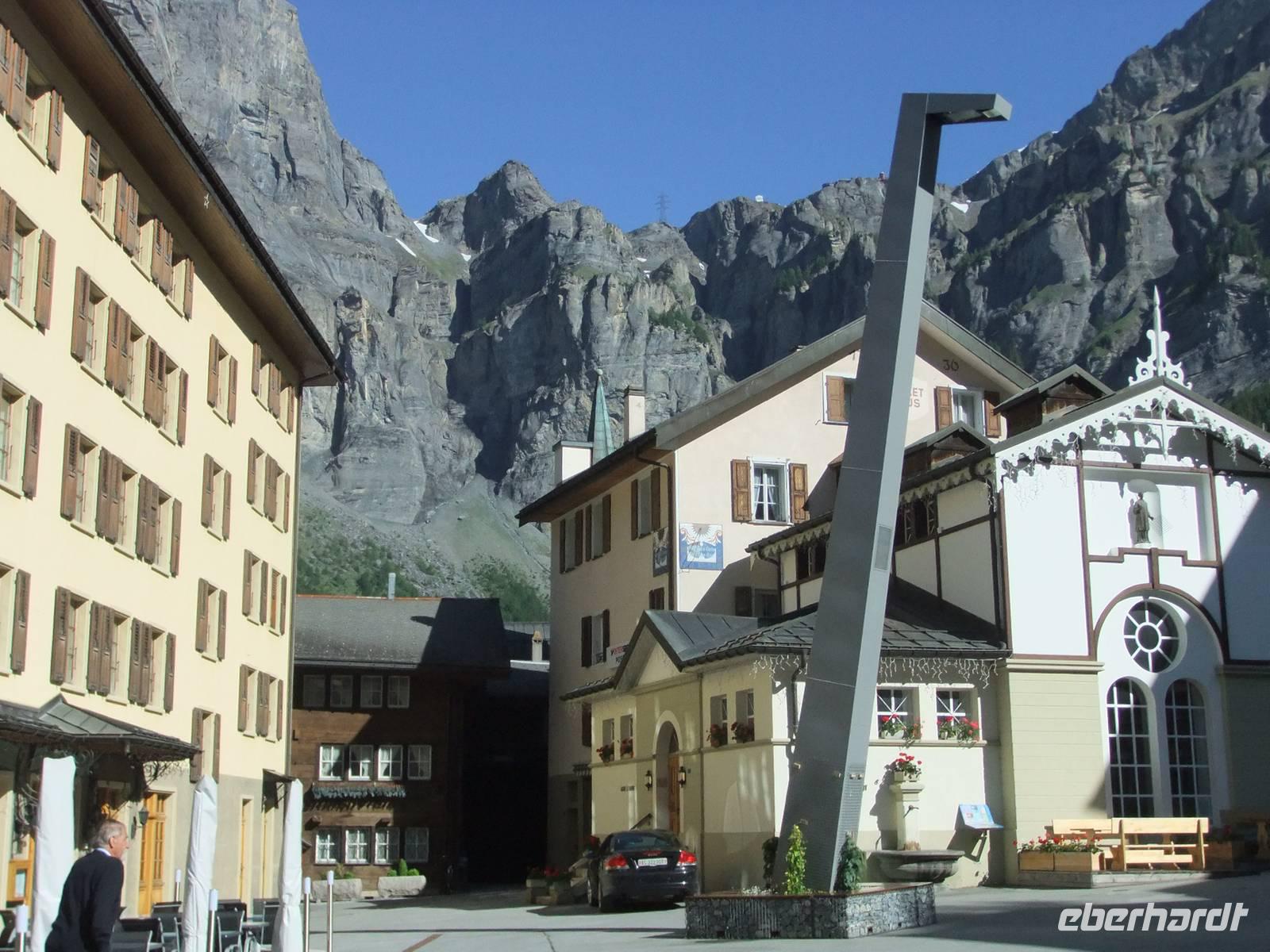 Der Dorfplatz in Leukerbad