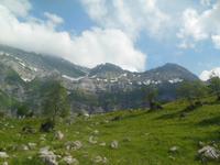 wandern auf der Schwägalp mit Blick auf den Säntis 