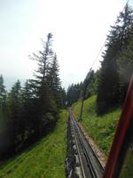 Abfahrt mit der Pilatus Zahnradbahn 