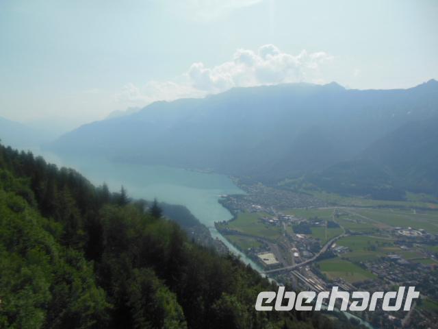 oben auf der Harder Kulm Blick auf Brienzer See und Interlaken 
