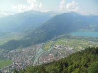 oben auf der Harder Kulm Blick auf Thuner See und Interlaken 