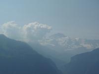 Blick auf die Jungfrau oben auf der Harder Kulm 
