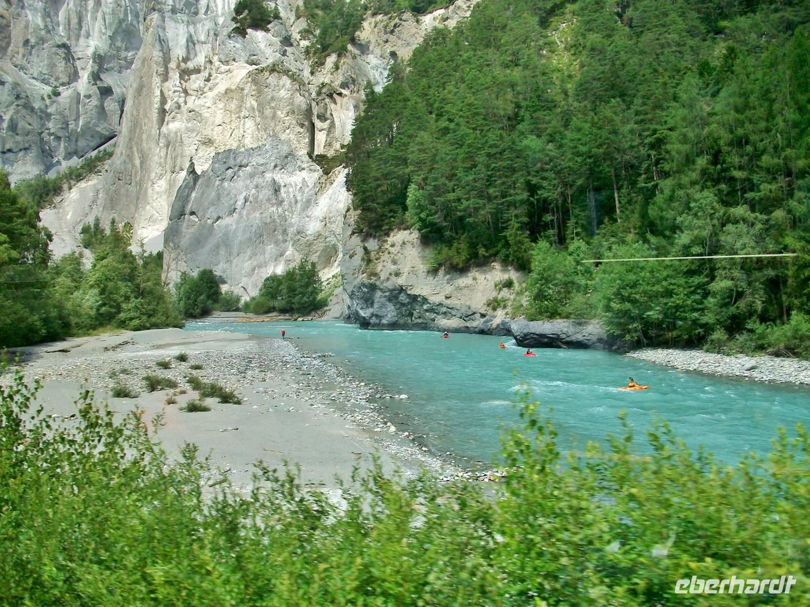 Fahrt mit dem Glacier- Express, Rheinschlucht