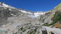 0167 Fahrt über den Furka-Pass - Blick zum Rhonegletscher