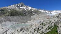 0169 Fahrt über den Furka-Pass - Blick zum Rhonegletscher