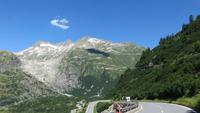 0179 Fahrt zur Riederalp - Furka-Pass -Strasse und Blick zum Rhonegletscher