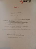 3-Gänge-Menü auf dem Pilatus