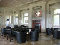 Im Kaminzimmer des Schatzalp-Hotels