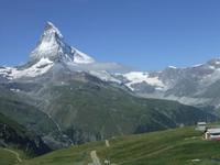 Blick aus der Gornergratbahn zum Matterhorn
