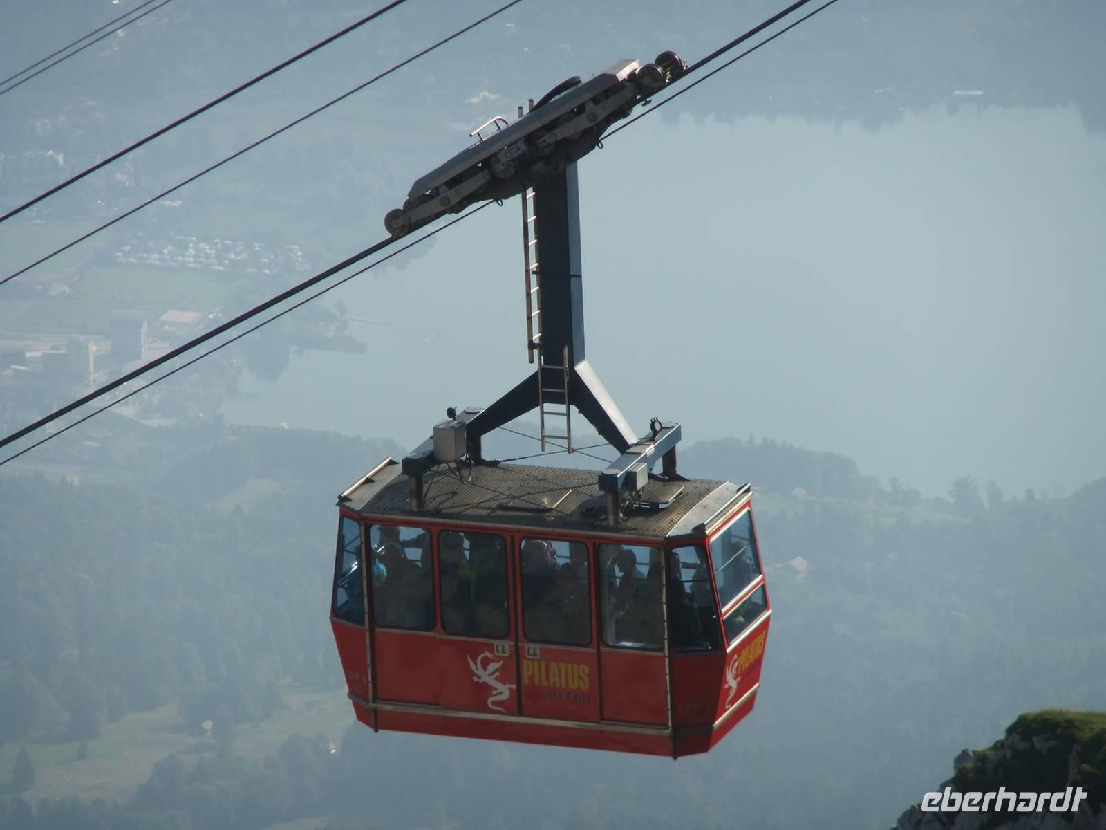 Mit der Seilbahn ging es wieder hinunter