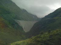 Staumauer aus dem Glacier betrachtet 