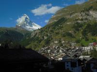 Blick auf Zermatt von der Gornergratbahn aus 