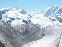 oben auf derm Gornergrat - Blick auf Grenzgletscher 