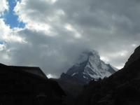 das Matterhorn in Wolken 