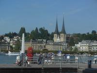 Blick auf die Hofkirche in Luzern 