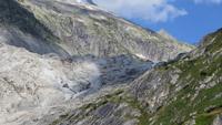 120 Fahrt mit der Furka-Dampfbahn - Blick zum Rhônegletscher