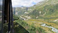 128 Fahrt mit der Furka-Dampfbahn - Blick nach Gletsch
