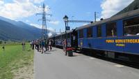 140 Fahrt mit der Furka-Dampfbahn - Ankunft in Oberwald