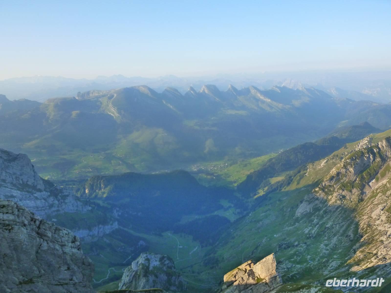 Blick vom Säntis auf die Churfürsten