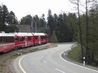 Bernina Express auf den Weg nach Tirano