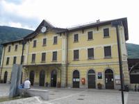 Ankunft in Tirano-Bahnhofsgebäude