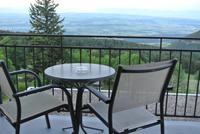 Abschied von dem herrlichen Blick von der Terrasse des Grad Hotels le Rasses