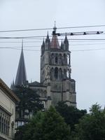 Blick zur Kathedrale in Lausanne