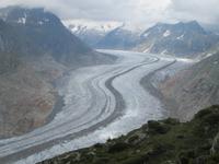Blick auf den Aletschgletscher von der Moosfluh